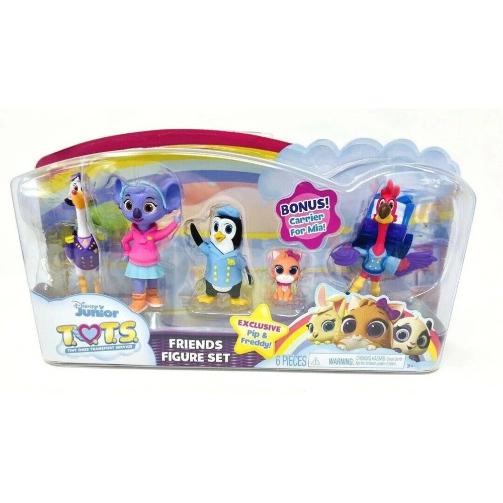 Disney Junior T.O.T.S. Friends 5 Figure Set KC Mia Beakman Exclusive Freddy Pip